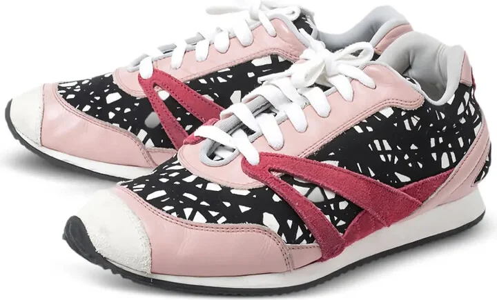 Printed Suede Sneakers - Image 2