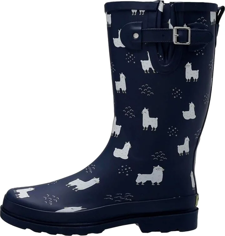 Printed Tall Rain Boot No Probllama 21001318P-421 Women's