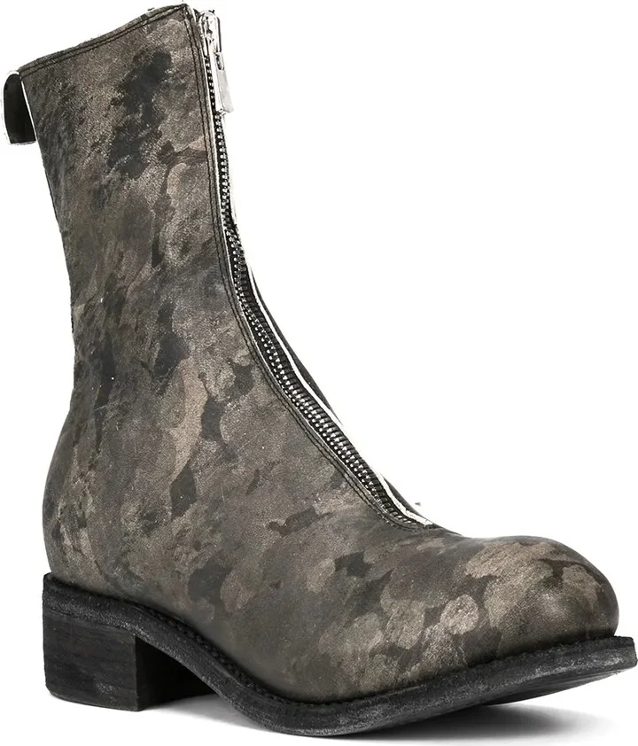 Printed Zip Front Boots - Image 2