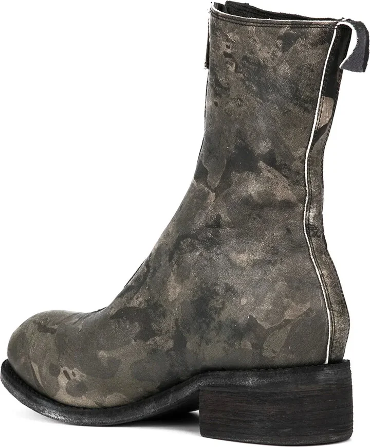 Printed Zip Front Boots - Image 3