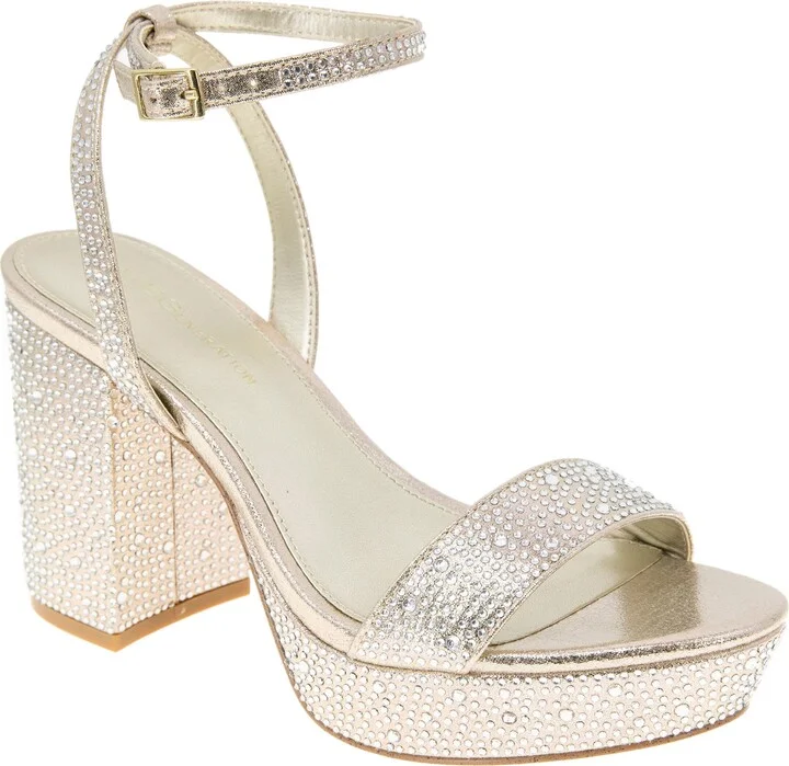 Pristal Rhinestone Platform Sandal