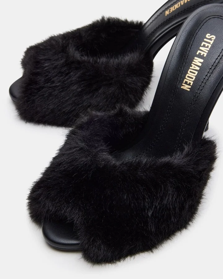 Priya Faux Fur Black - Image 4