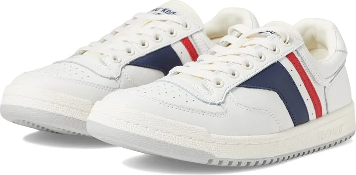 White/Blue/Red Leather