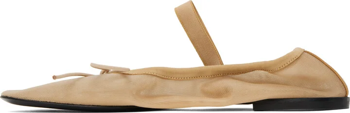 Proenza Schouler Beige Glove Mary Jane Ballerina Flats - Image 3