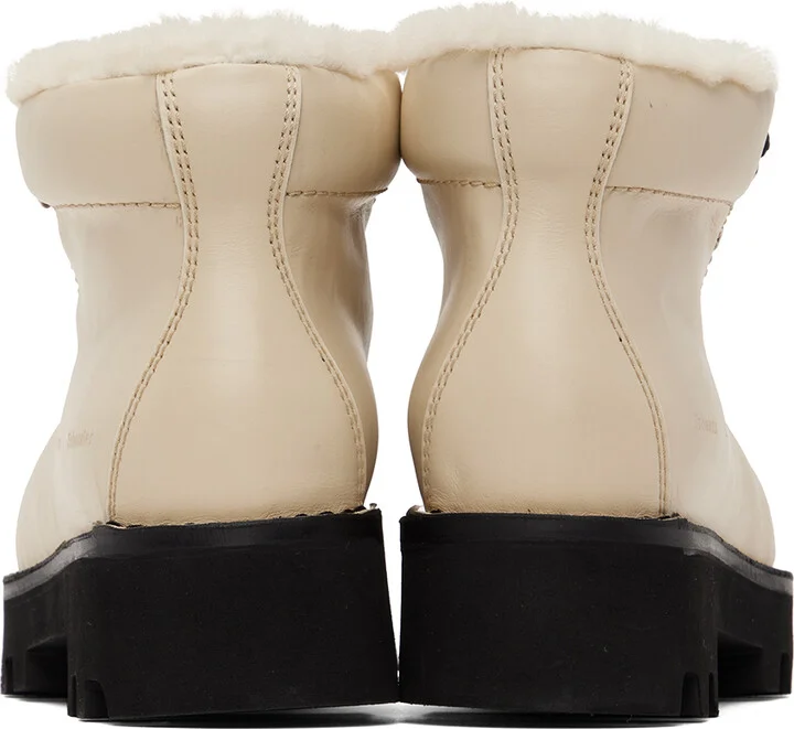 Proenza Schouler Beige Shearling Hiking Boots - Image 2