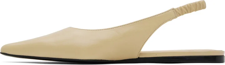 Proenza Schouler Beige Spike Slingback Ballerina Flats - Image 3