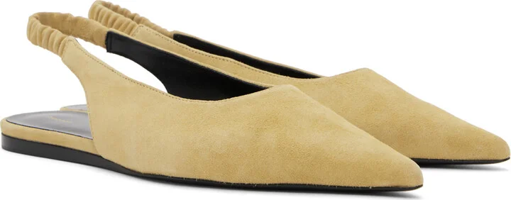 Proenza Schouler Beige Spike Slingback Ballerina Flats - Image 4