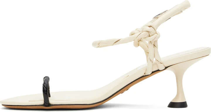 Proenza Schouler Beige Tee Toe Ring Heeled Sandals - Image 3