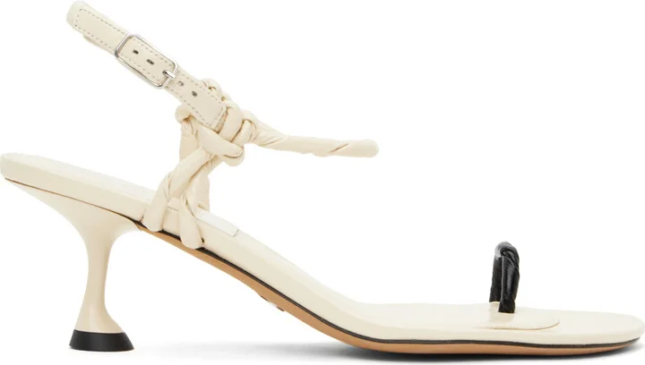 Proenza Schouler Beige Tee Toe Ring Heeled Sandals