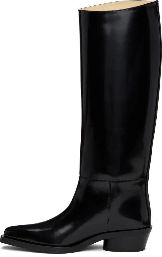 Proenza Schouler Black Bronco Tall Boots - Image 3