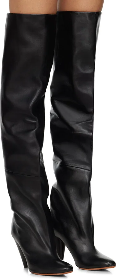 Proenza Schouler Black Cone Over The Knee Boots - Image 4