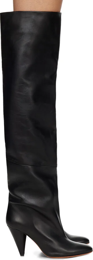 Proenza Schouler Black Cone Over The Knee Boots