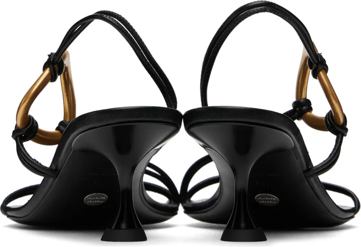 Proenza Schouler Black Hoop Slingback Heeled Sandals - Image 2