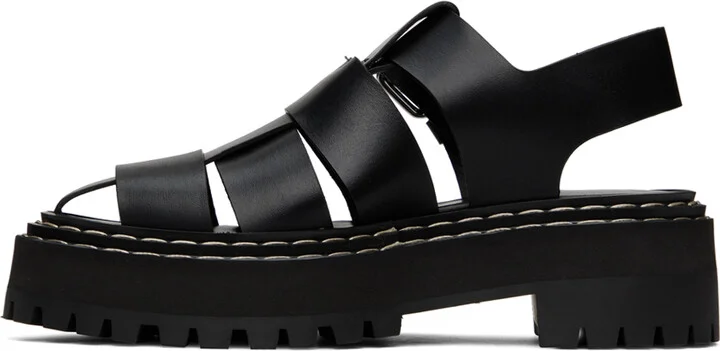 Proenza Schouler Black Lug Sandals - Image 3
