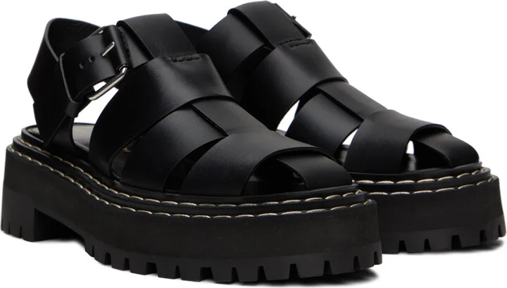 Proenza Schouler Black Lug Sandals - Image 4