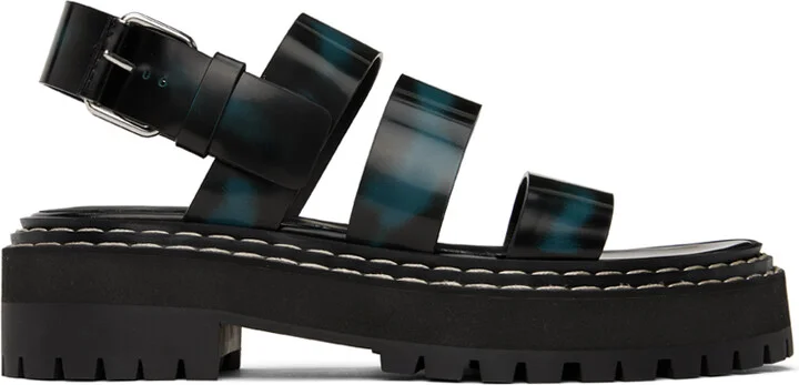 Proenza Schouler Black Lug Sandals