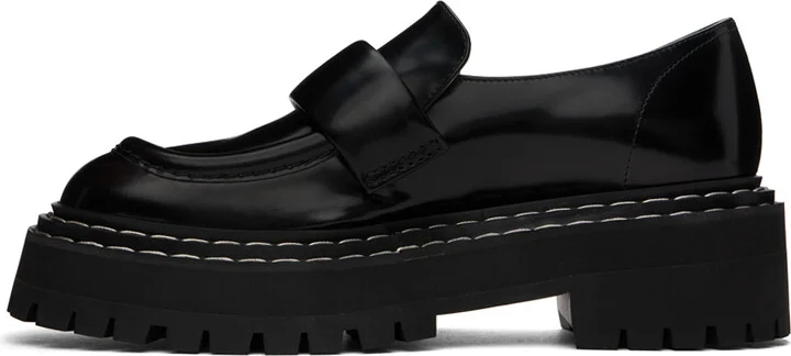 Proenza Schouler Black Lug Sole Loafers - Image 3