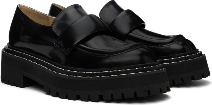 Proenza Schouler Black Lug Sole Loafers - Image 4