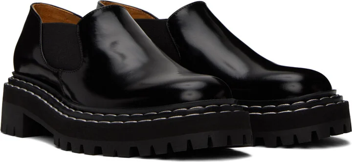 Proenza Schouler Black Lug Sole Loafers - Image 4