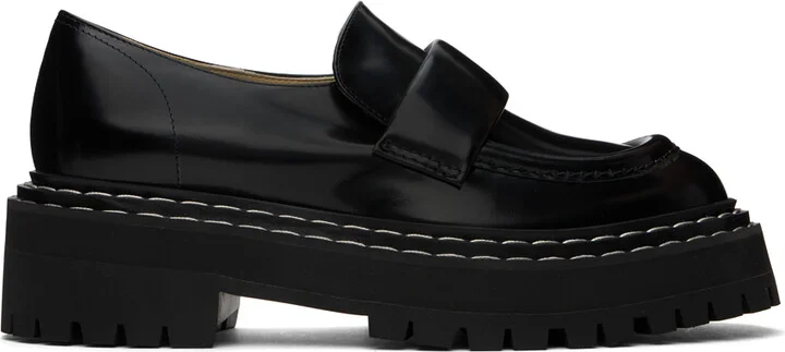 Proenza Schouler Black Lug Sole Loafers