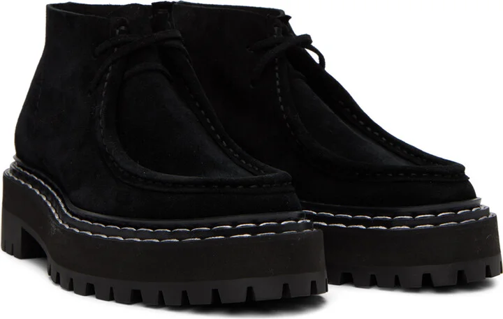 Proenza Schouler Black Lug Sole Platform Boots - Image 4