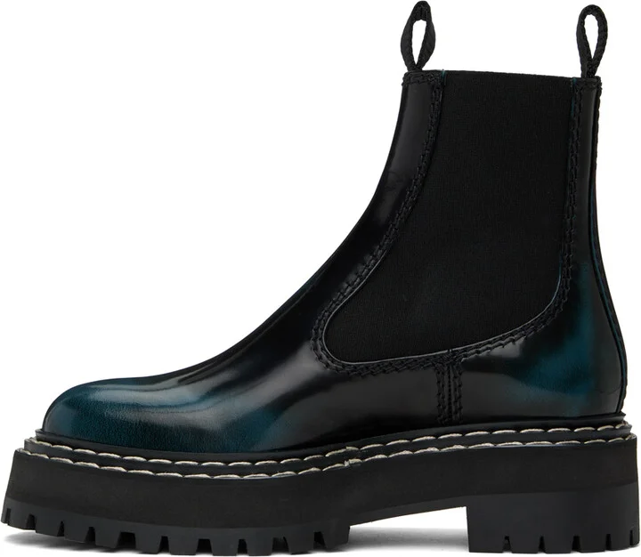 Proenza Schouler Black Lug Sole Platform Combat Boots - Image 3