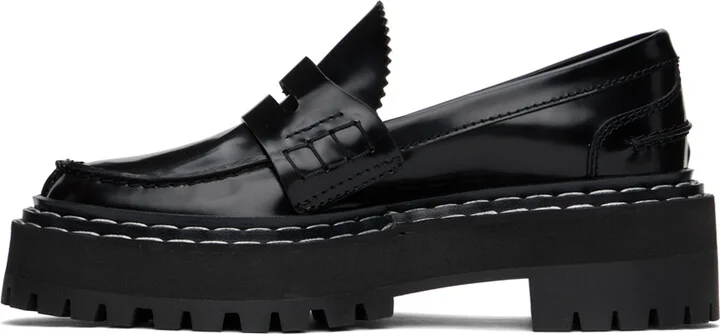 Proenza Schouler Black Lug Sole Platform Loafers - Image 3