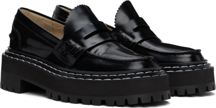 Proenza Schouler Black Lug Sole Platform Loafers - Image 4