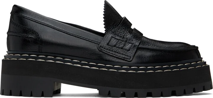 Proenza Schouler Black Lug Sole Platform Loafers
