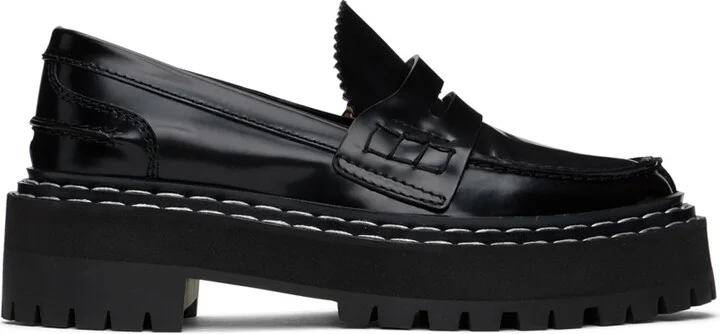 Proenza Schouler Black Lug Sole Platform Loafers