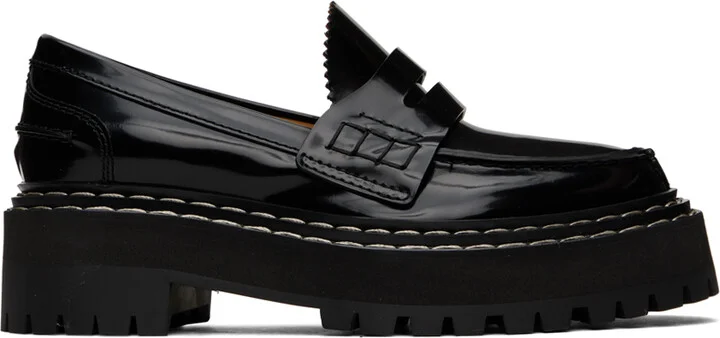 Proenza Schouler Black Platform Loafers