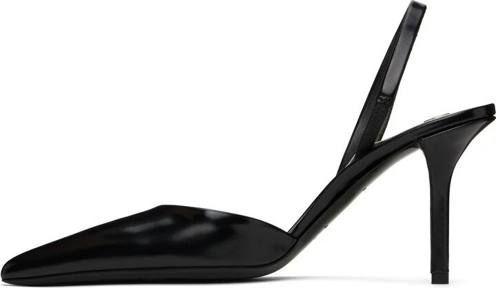 Proenza Schouler Black Slash Slingback Heels - Image 3