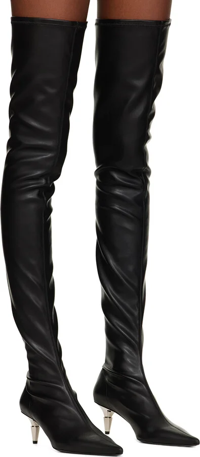 Proenza Schouler Black Spike Over-The-Knee Boots - Image 4