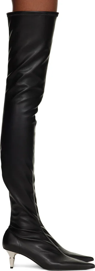 Proenza Schouler Black Spike Over-The-Knee Boots
