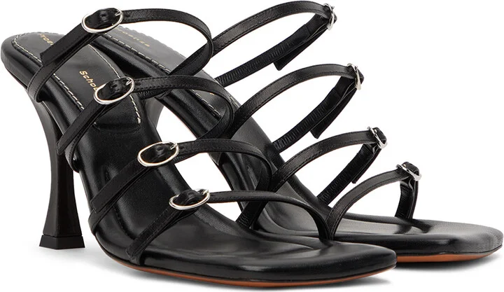 Proenza Schouler Black Square Sandals - Image 4