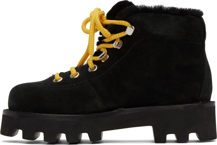 Proenza Schouler Black Suede Hiking Boots - Image 3