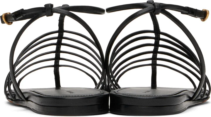 Proenza Schouler Black Tee Cage Flat Sandals - Image 2