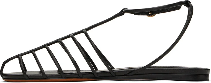 Proenza Schouler Black Tee Cage Flat Sandals - Image 3