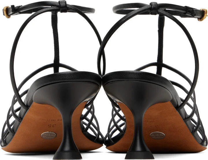 Proenza Schouler Black Tee Cage Heeled Sandals - Image 2