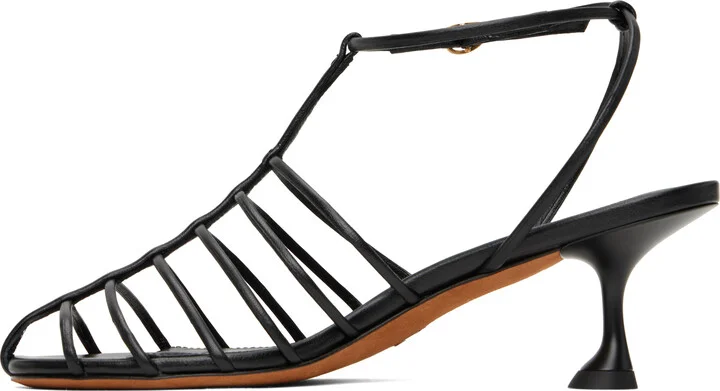 Proenza Schouler Black Tee Cage Heeled Sandals - Image 3