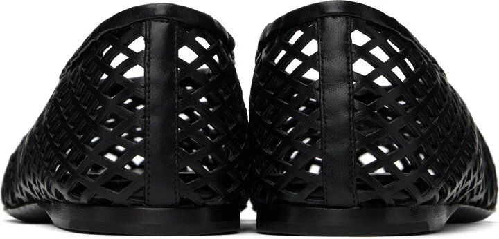 Proenza Schouler Black Tee Perforated Ballerina Flats - Image 2