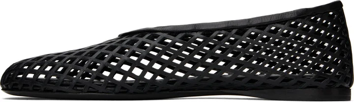 Proenza Schouler Black Tee Perforated Ballerina Flats - Image 3
