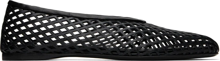 Proenza Schouler Black Tee Perforated Ballerina Flats