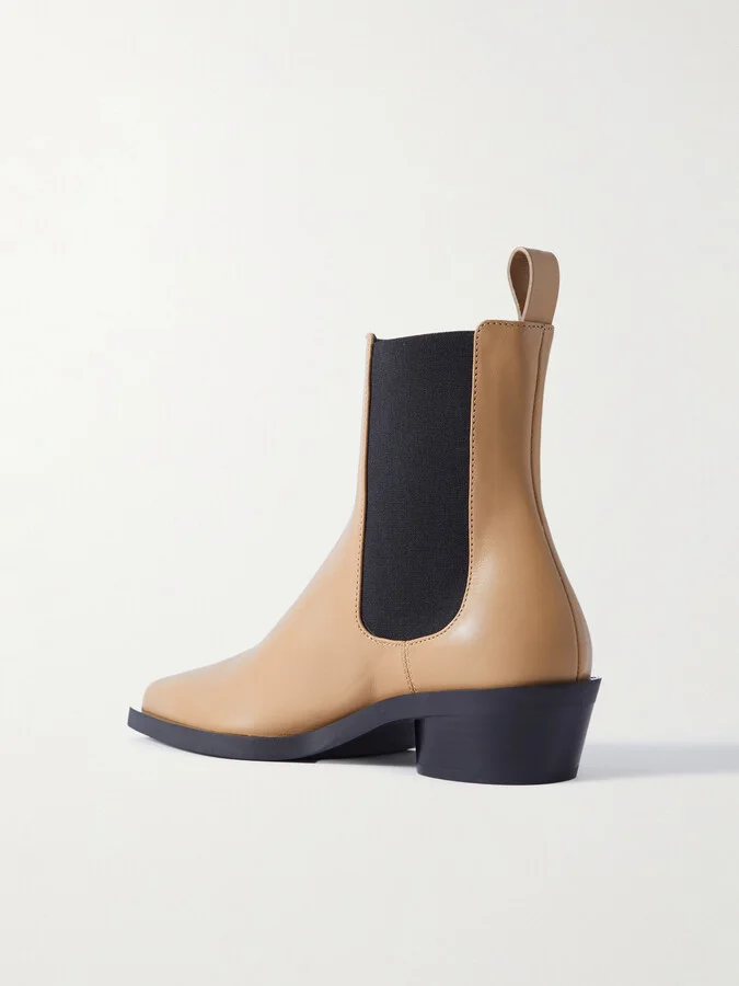 Proenza Schouler - Bronco Leather Chelsea Boots - Neutrals - Image 3
