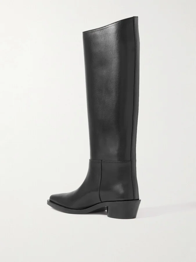 Proenza Schouler - Bronco Leather Knee Boots - Black - Image 3