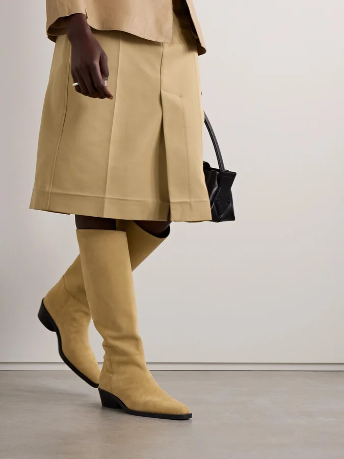 Proenza Schouler - Bronco Suede Knee Boots - Brown - Image 2