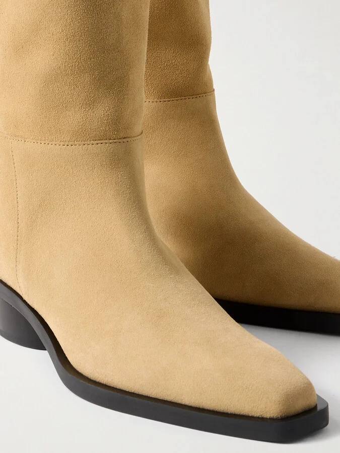 Proenza Schouler - Bronco Suede Knee Boots - Brown - Image 4