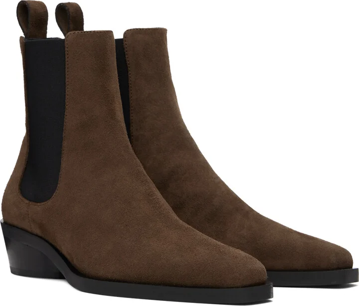 Proenza Schouler Brown Bronco Chelsea Boots - Image 4