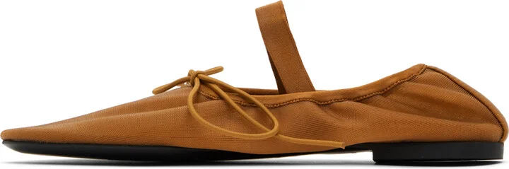 Proenza Schouler Brown Glove Mary Jane Ballerina Flats - Image 3