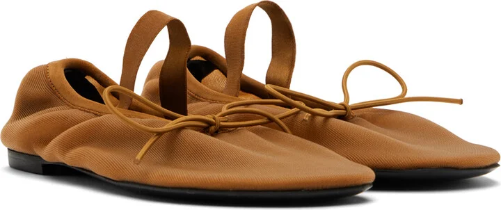 Proenza Schouler Brown Glove Mary Jane Ballerina Flats - Image 4